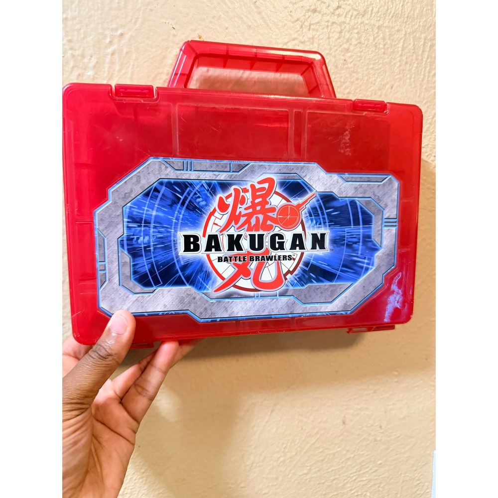 Bakugan Battle Brawlers Red Toy Storage Case Carry Box 18 Compartments 2008